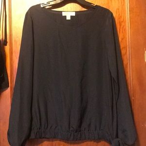 Michael Kors Navy Blouse Large